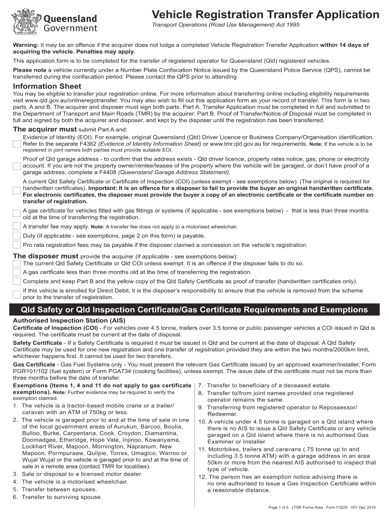  Vehicle Registration Transfer Application Department of 2019