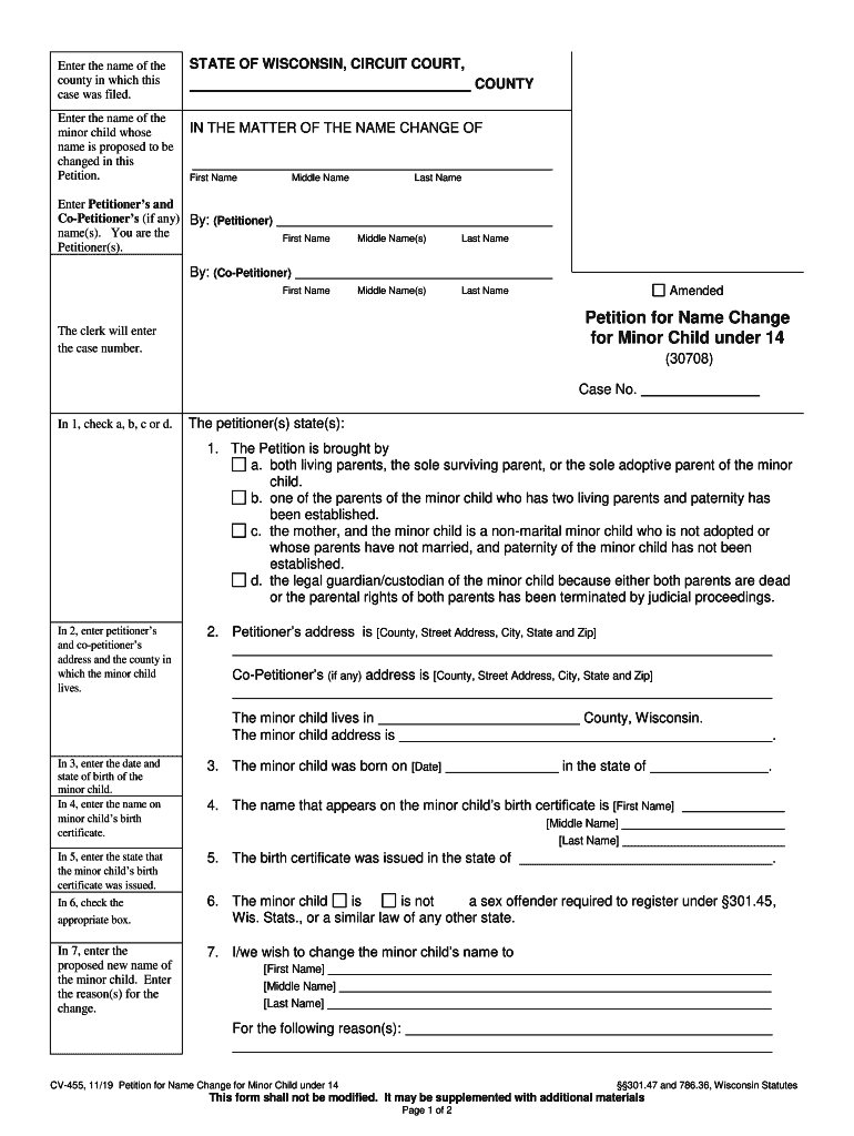  PDF Illinois Statewide Forms Request for Name Change Minor 2019-2024