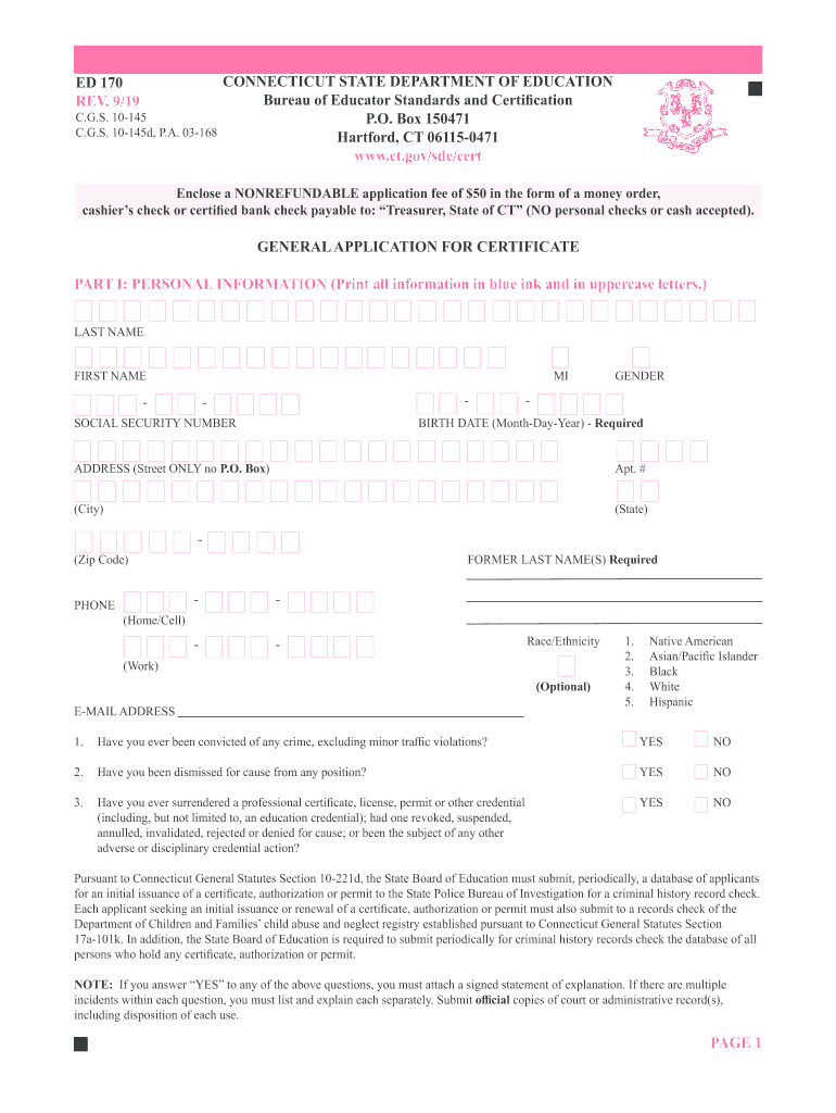  CONNECTICUT STATE DEPARTMENT of CT Gov 2019-2024