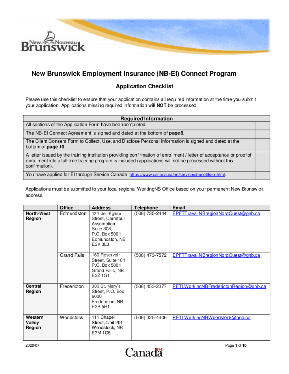 Please Use This Checklist to Ensure that Your Application Contains All Required Information at the Time You Submit