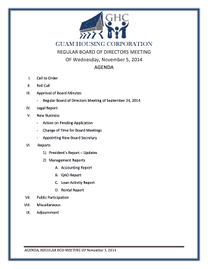 AGENDA TEMPLATE IRS E File Signature Authorization for Form 1065 Guamhousing