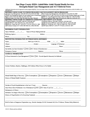 Case Management Referral Form Template