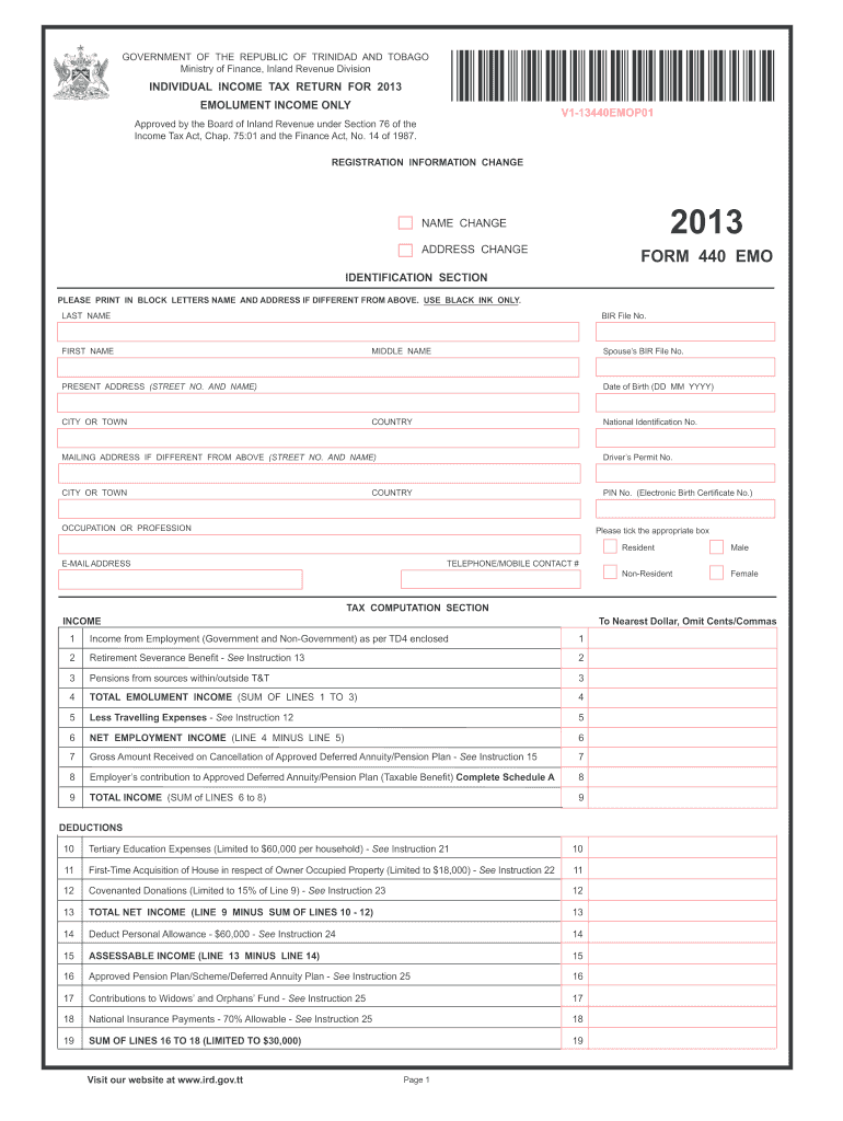 Get and Sign Form 440 Emo 2013-2022