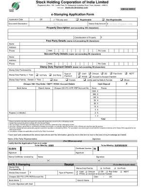 E Stamping Application Form PDF