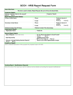 Report Request Form