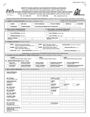 Niosh E Daftar  Form