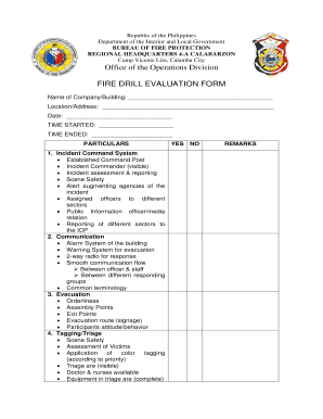 Request Letter for Fire Drill  Form