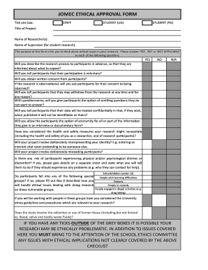 Ethics Form Cardiff University