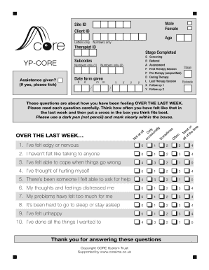 Yp Core Form