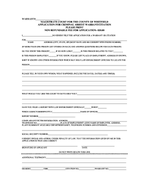 Whitfield County Magistrate Court Case Search  Form