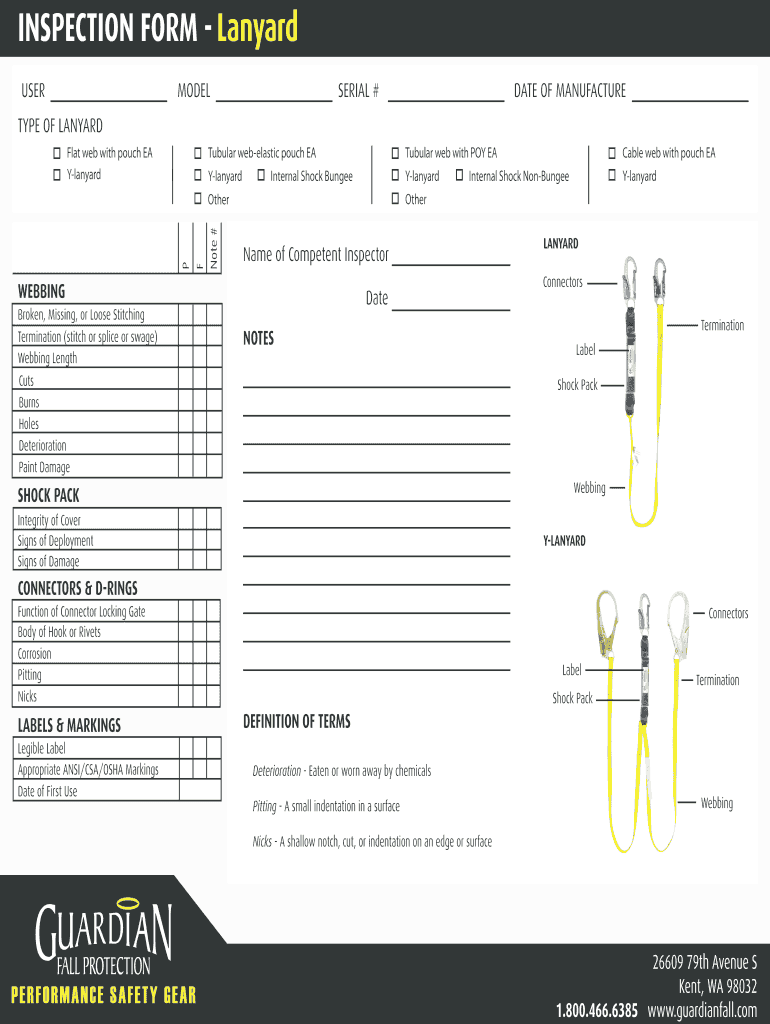 Baker Scaffold Inspection Sheet  Form