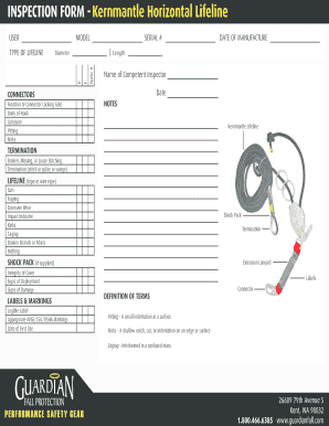 Lifeline Inspection Checklist  Form