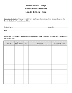 Grade Check Form