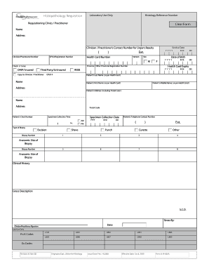 Histopathology Requisition Form