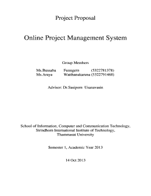 Project Proposal for Ict in School PDF  Form