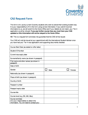 Cas Letter Full Form