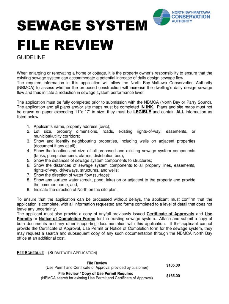 Interior Health Sewage System Filing  Form