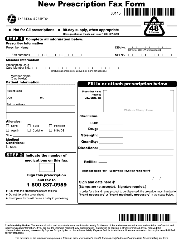Express Prescription Form