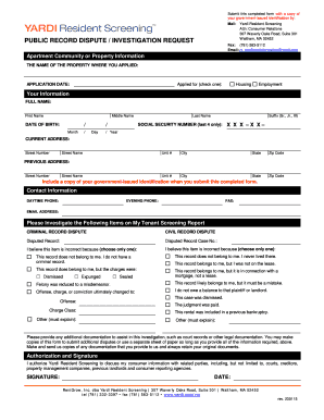 Dispute Form Public Records Rev 150115 Yardi