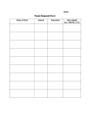 Music Request Form PDF