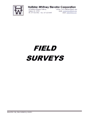 Hollister Whitney Survey Forms