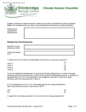 Climate Neutral Checklist Elmbridge Borough Council Elmbridge Gov  Form