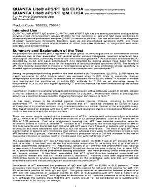 QUANTA Lite APSPT IgG ELISA Inova Diagnostics  Form