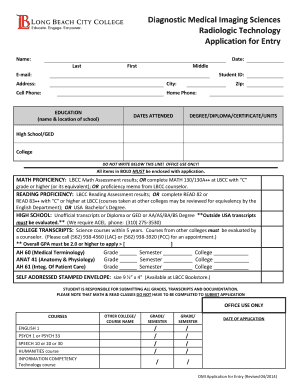 DMI Program BApplicationb Long Beach City College Lbcc  Form