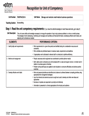 Manage and Maintain Small Medium Business Operations PPT  Form