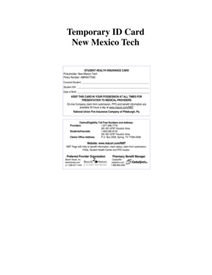 New Mexico Temporary ID Template  Form