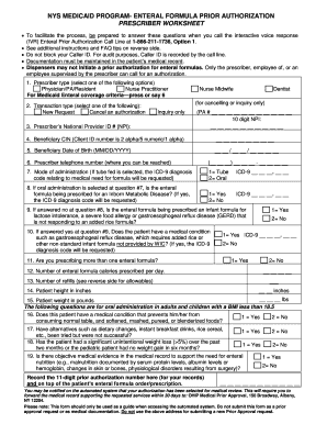 Nys Medicaid Enteral Formula Prior Authorization