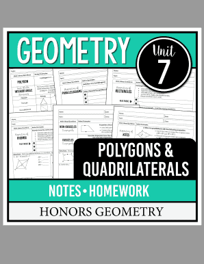 Unit 7 Polygons and Quadrilaterals Homework 1  Form