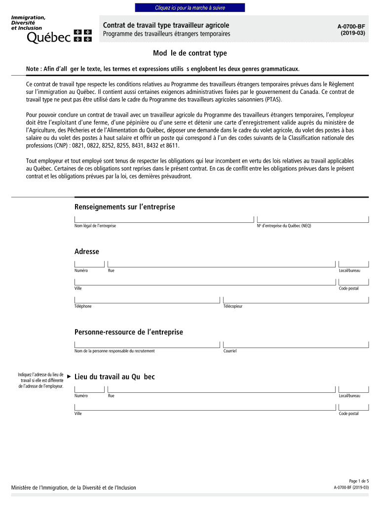 Les Contrats De Travail Ministre Du Travail, De L'Emploi Et De L  Form