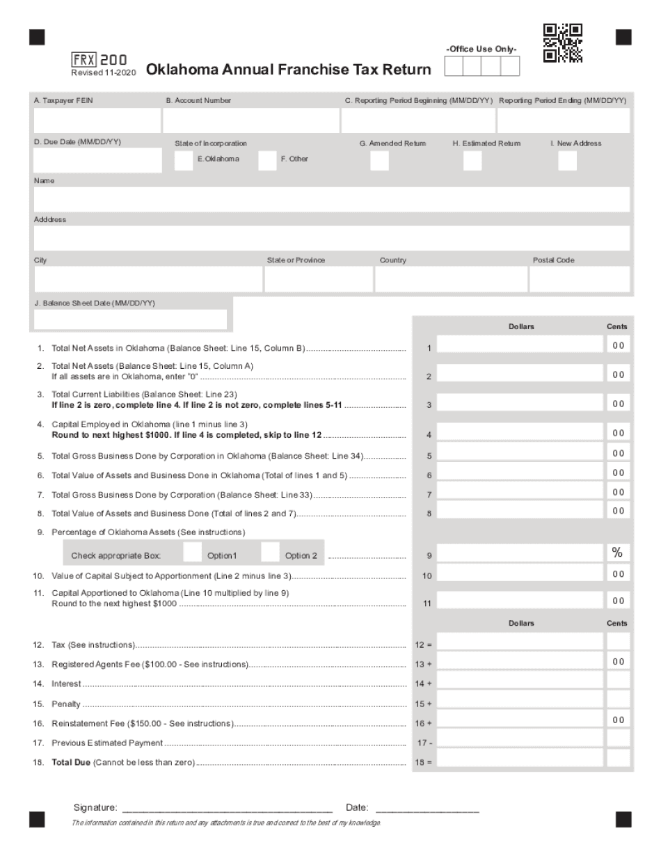  Franchise Election Form 2020