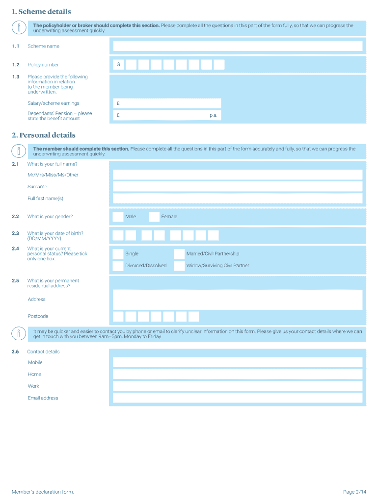  the Information Provided on This Form and Any Medical Reports Given to Us by the General Practitioner GP Ormedical Examinations  2020-2024