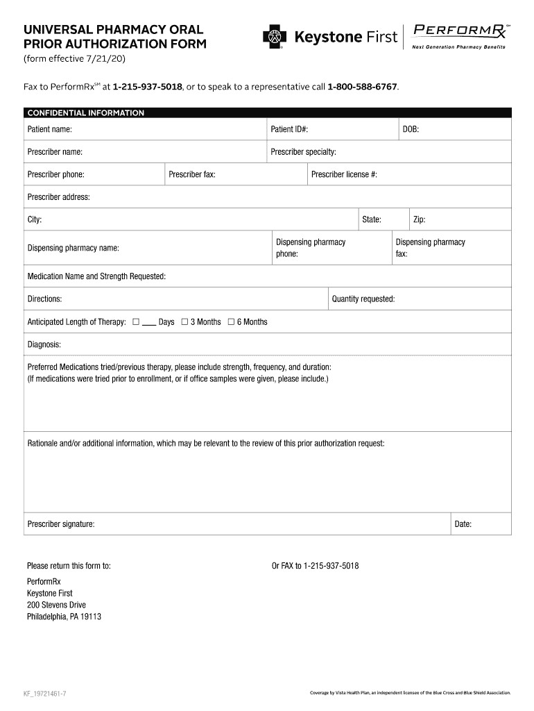  Keystone First Prior Authorization Form 2020-2024