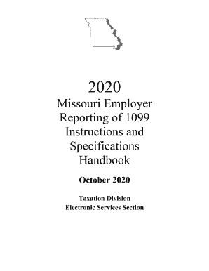  Missouri Employer Reporting of 1099 Instructions and Specifications Handbook 2020-2024