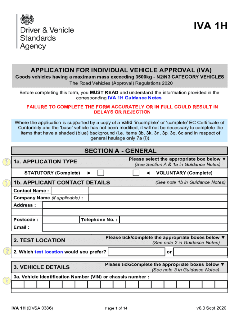  the Road Vehicles Approval Regulations 2020