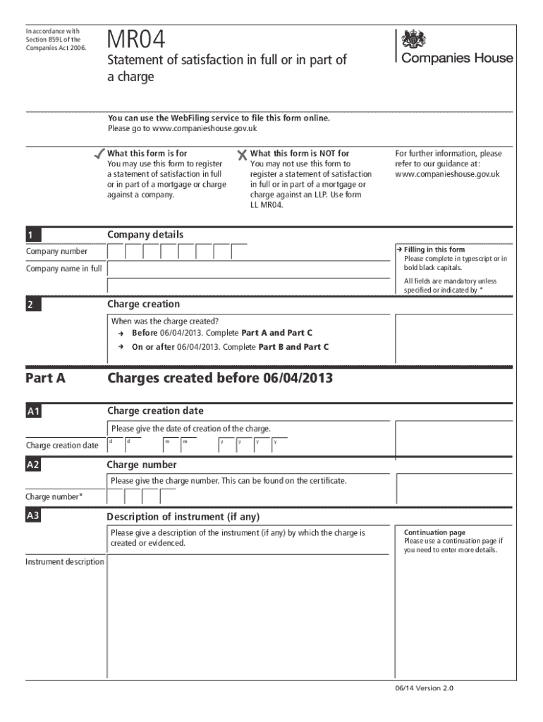 Companies House Form Mr04 Form