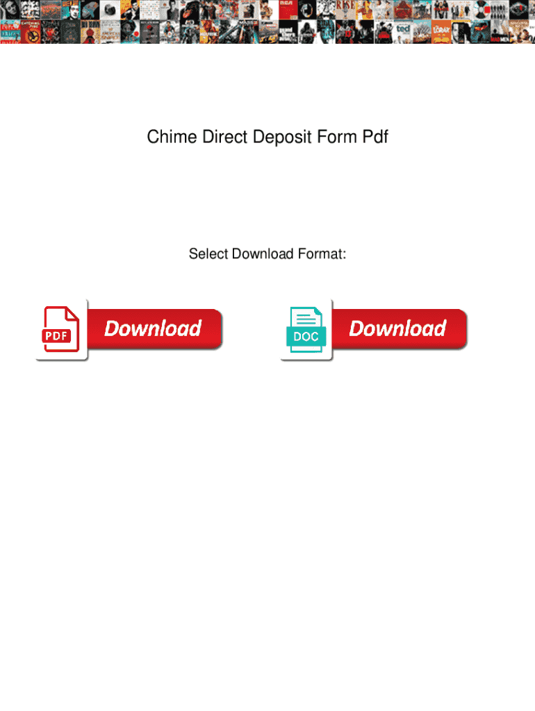 Chime Direct Deposit Form PDF