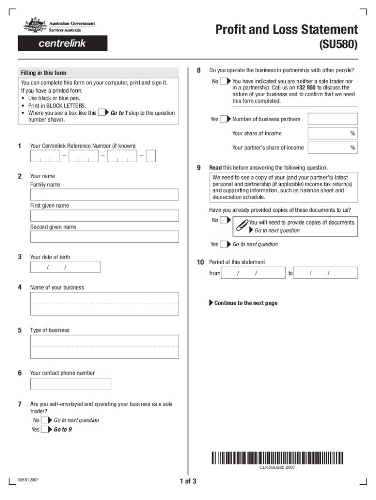 Centrelink Form Su580 2020 2022 Fill Out And Sign Printable PDF 