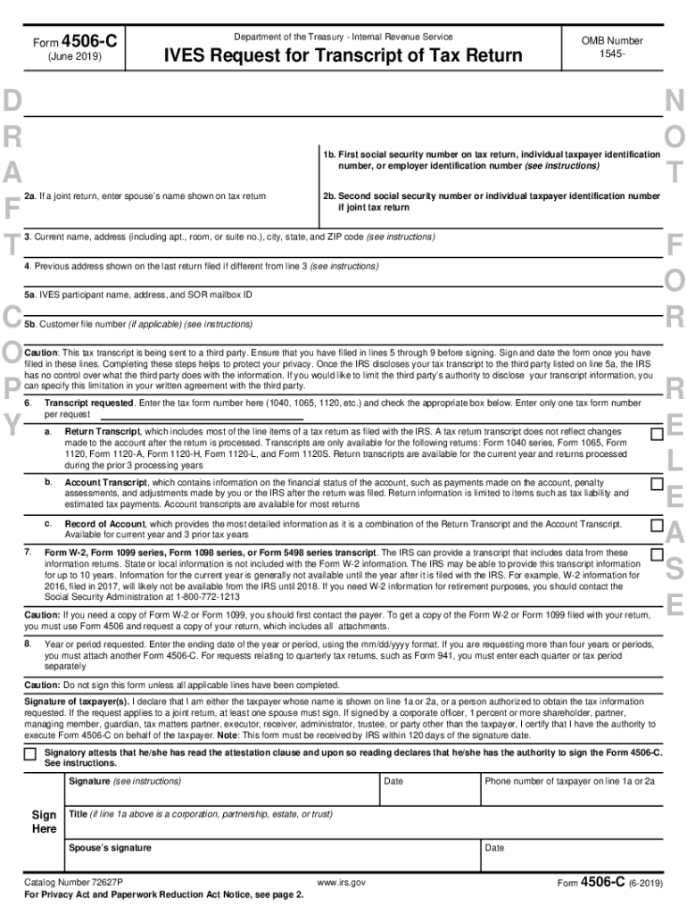 4506 C Form PDF