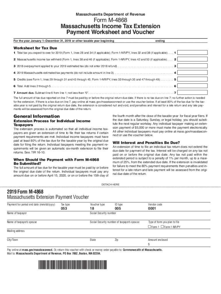  Tax Extention Forms Ma 2019