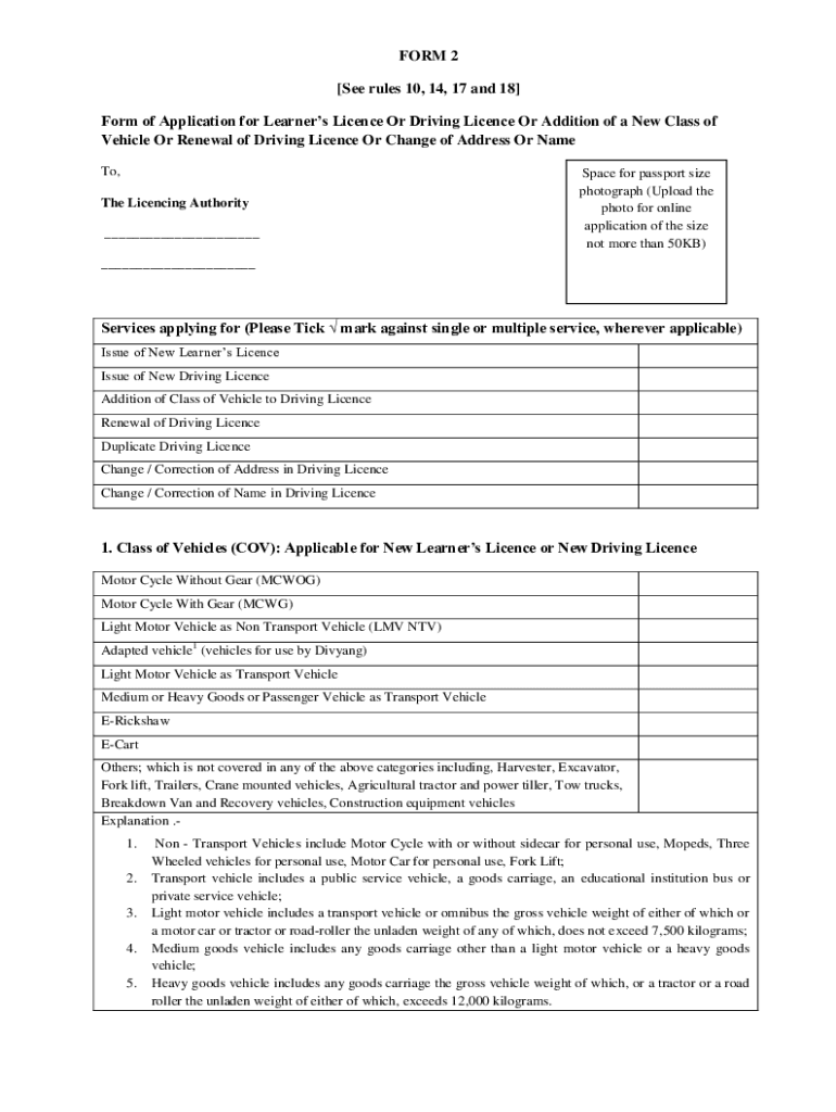 Form 2 See Rules 10 14 17 and 18