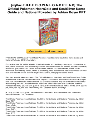 Pokemon Heartgold Guide Kanto Pdf - Fill Online, Printable