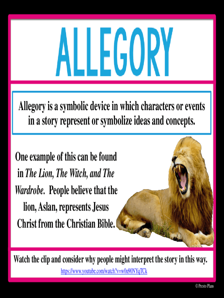Allegory Examples  Form