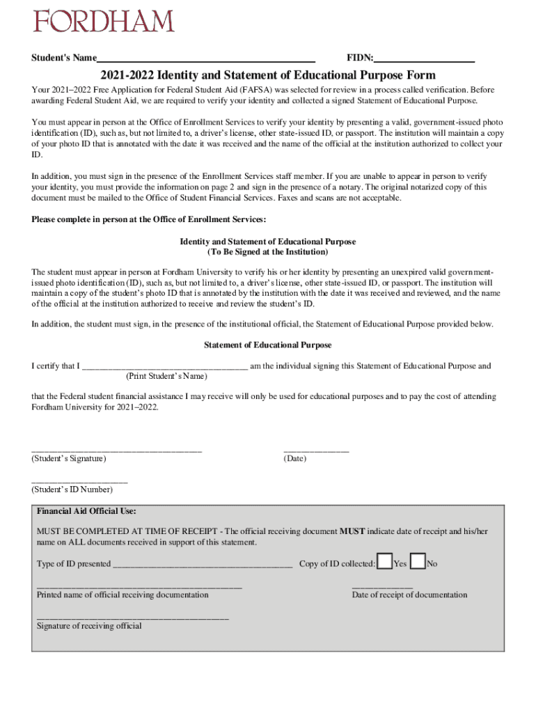 University of Phoenix Eduational Purpose Form