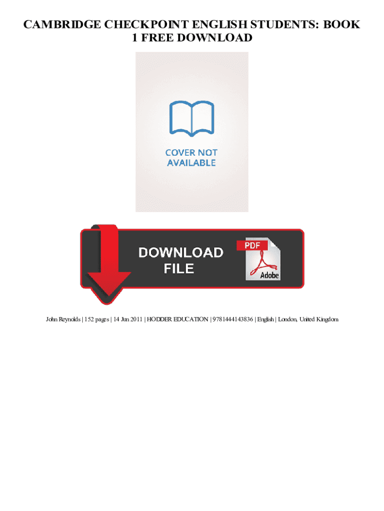 Checkpoint English Book 1 PDF  Form