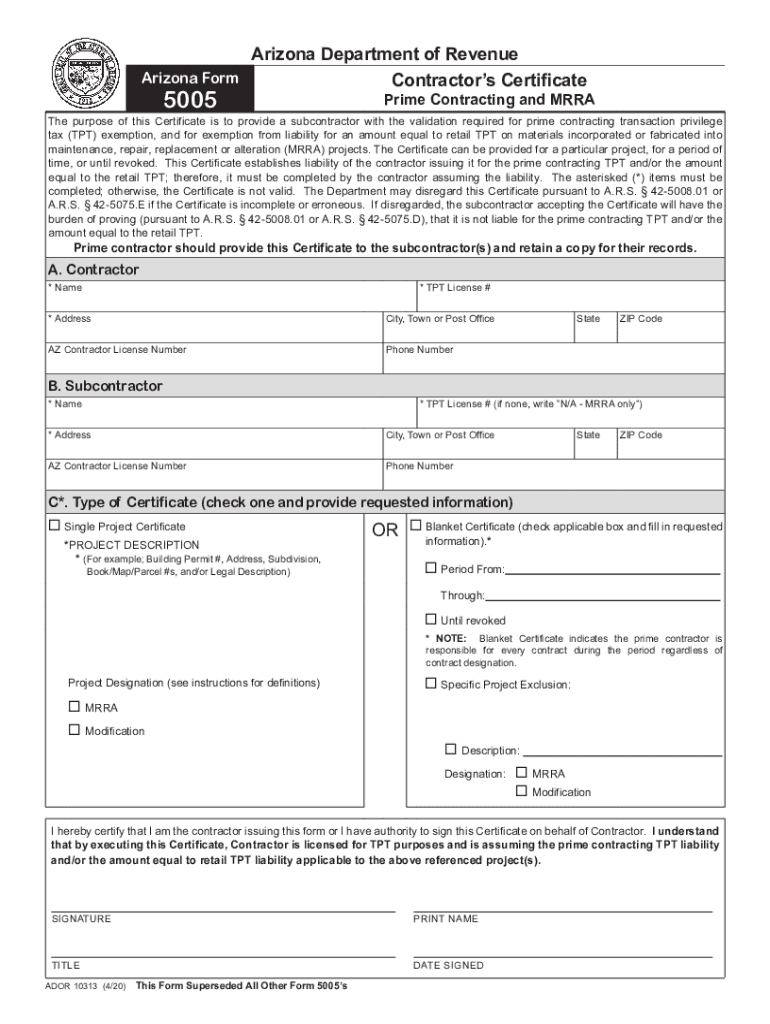  Contractors Certificate 2020-2024