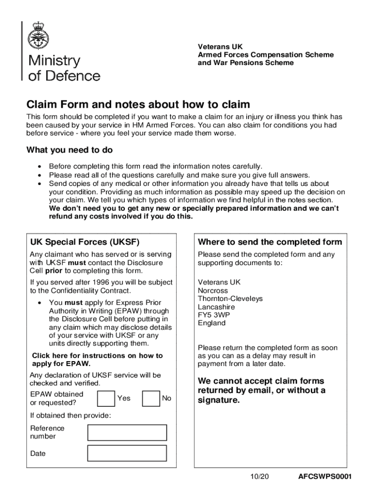  Form Afcs 2020